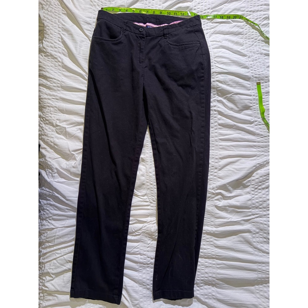 Izod Womens Black Straight Leg Chino Pants Casual Work Trousers Size 10 T05-18